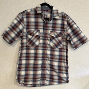Carhartt Relaxed Fit Men's Size M Plaid Short‎ Sleeve Button Front Shirt Casual